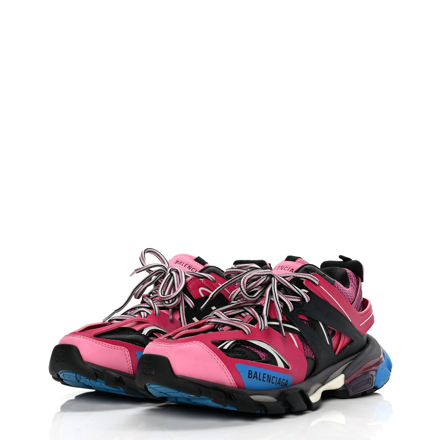 Mesh Nylon Metallic Fabric Womens Track Sneakers 39 Pink Blue