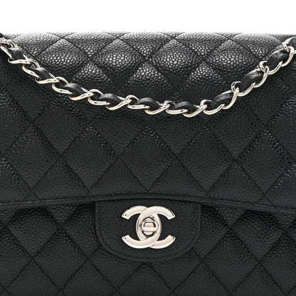 Chanel Caviar Quilted Medium Double Flap Black 8 of 10