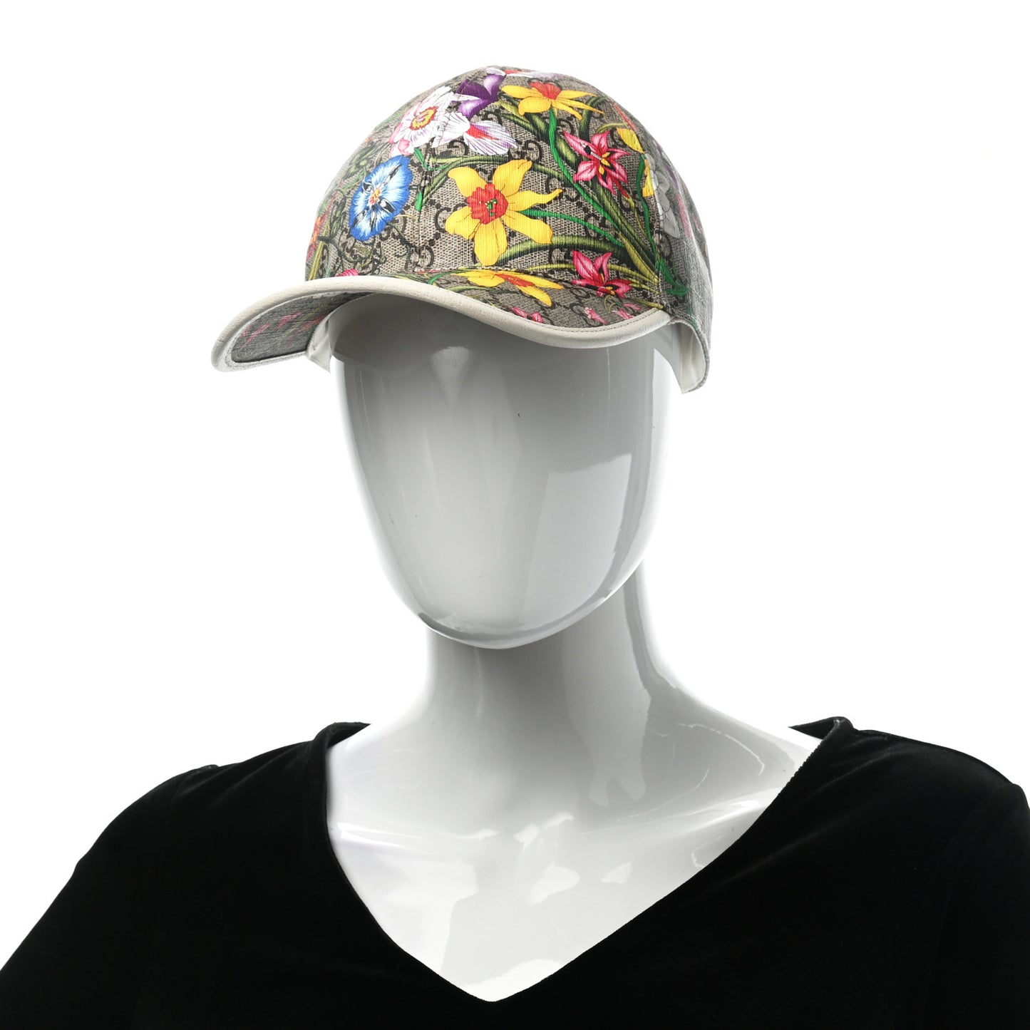 GG Supreme Flora Claudia Baseball Hat 57 M White
