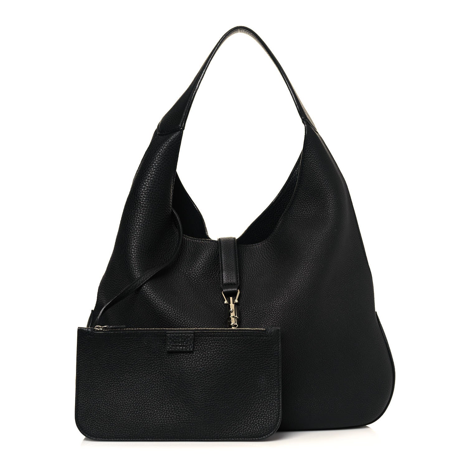 Gucci Soft Grained Calfskin Large Jackie Hobo Black 1 of 10