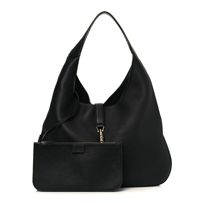 Gucci Soft Grained Calfskin Large Jackie Hobo Black 1 of 10