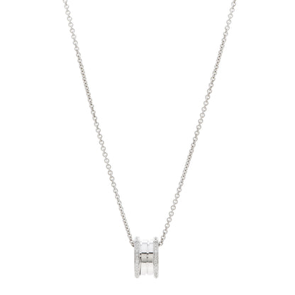 Bulgari 18K White Gold Diamond B.Zero1 Pendant Necklace 1 of 6