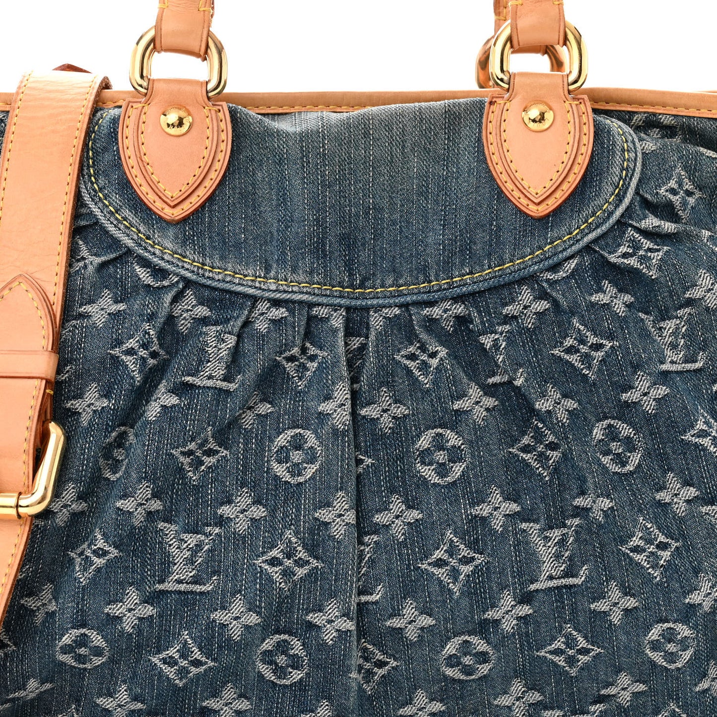 LOUIS VUITTON Denim Neo Cabby MM Blue