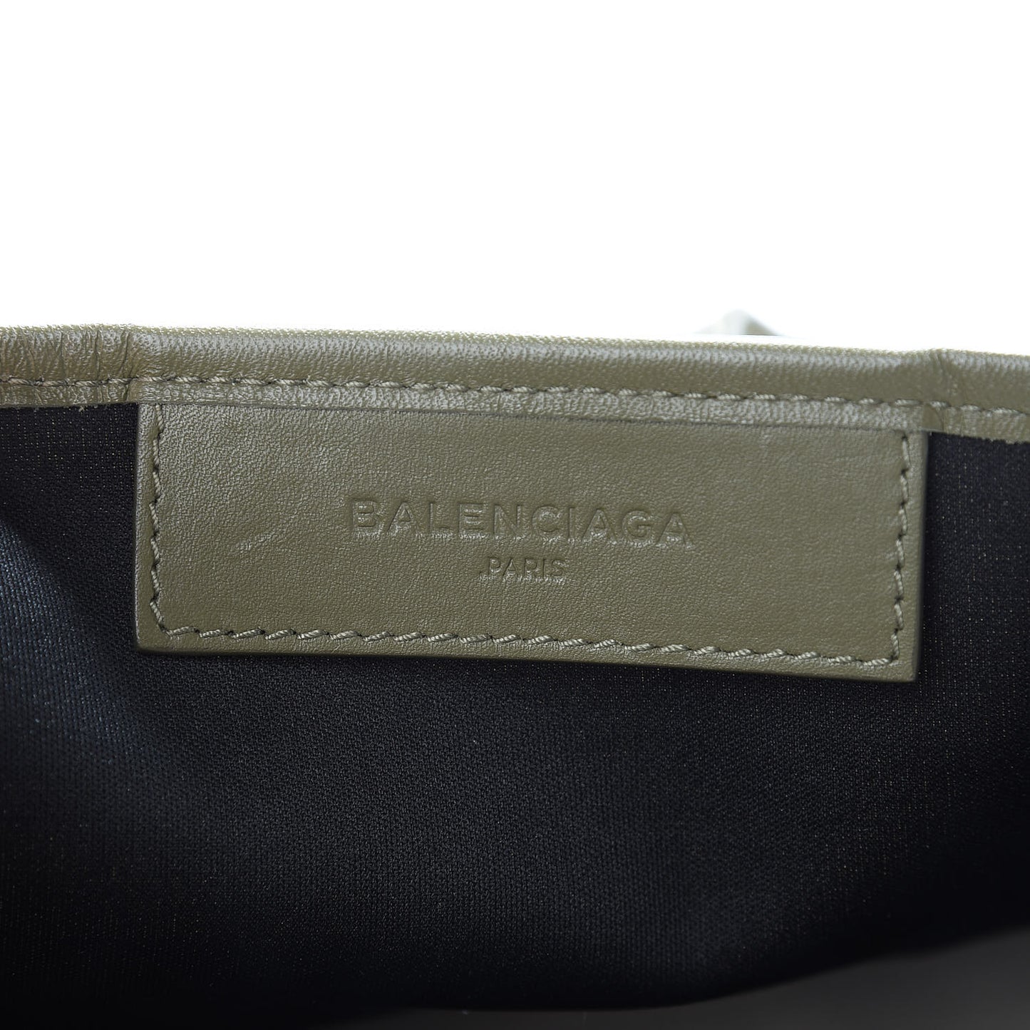 Cotton Canvas Calfskin Navy Cabas XS Natural Green