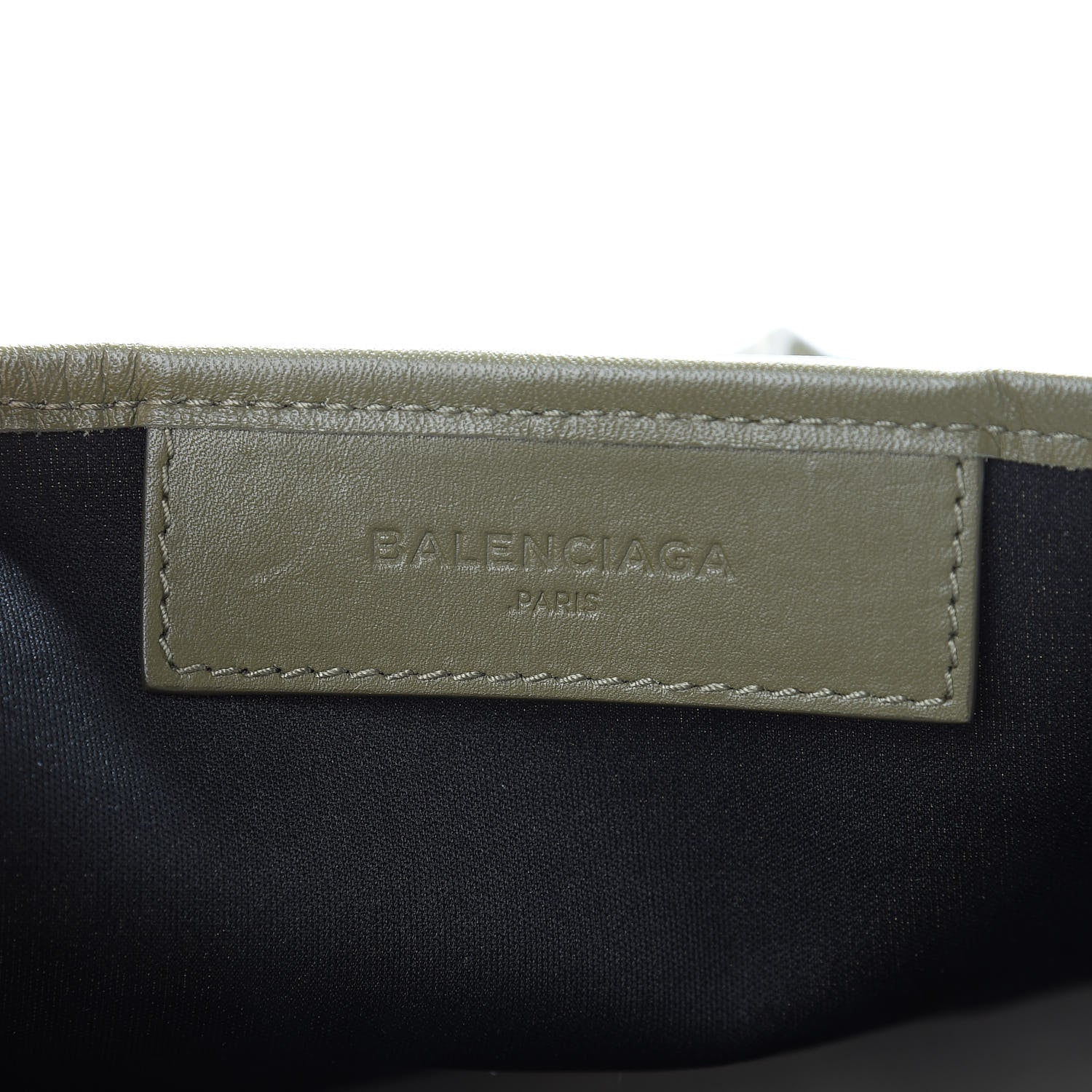Balenciaga Cotton Canvas Calfskin Navy Cabas XS Natural Green 8 of 16