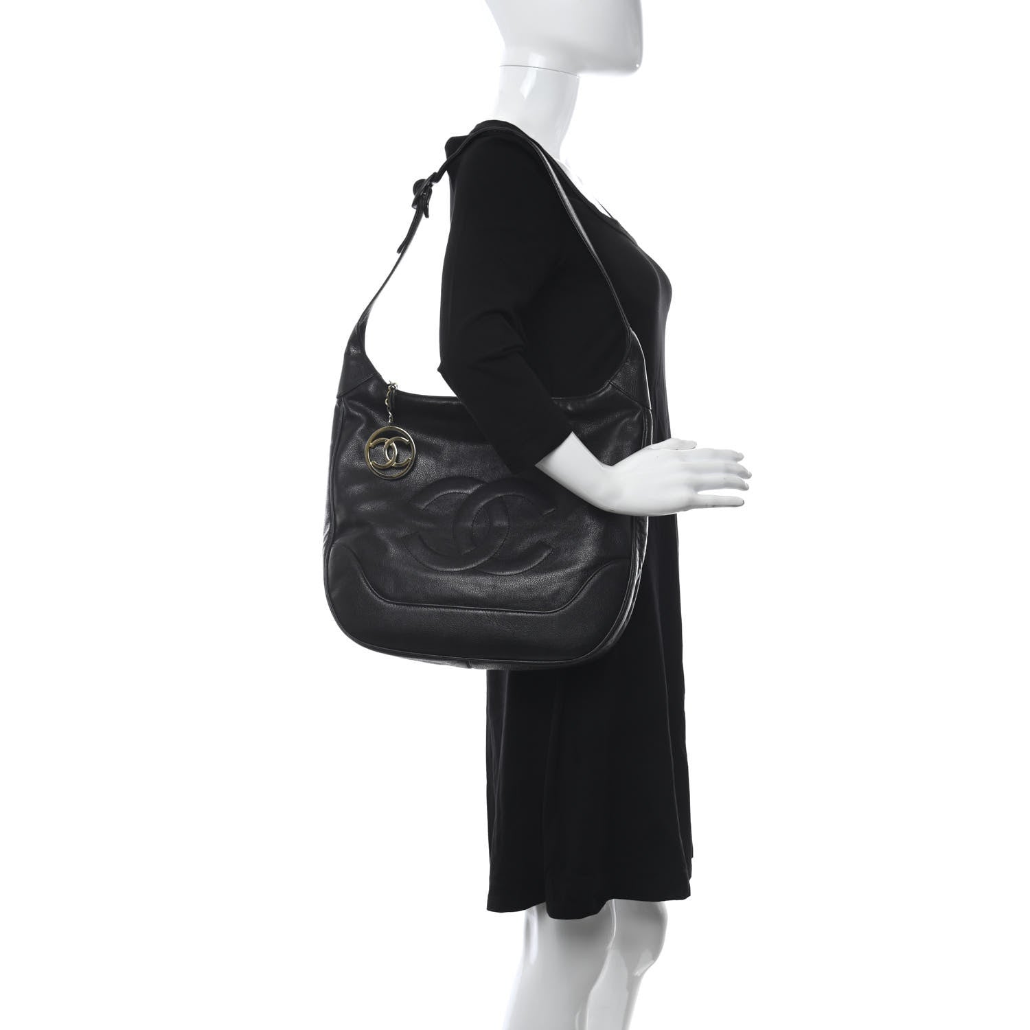 Chanel Caviar CC Hobo Black 2 of 11