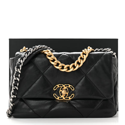 Chanel Lambskin Quilted Medium Chanel 19 Flap Black 11 of 11
