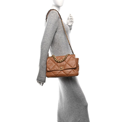 Chanel Lambskin Quilted Large Chanel 19 Flap Brown 2 of 10
