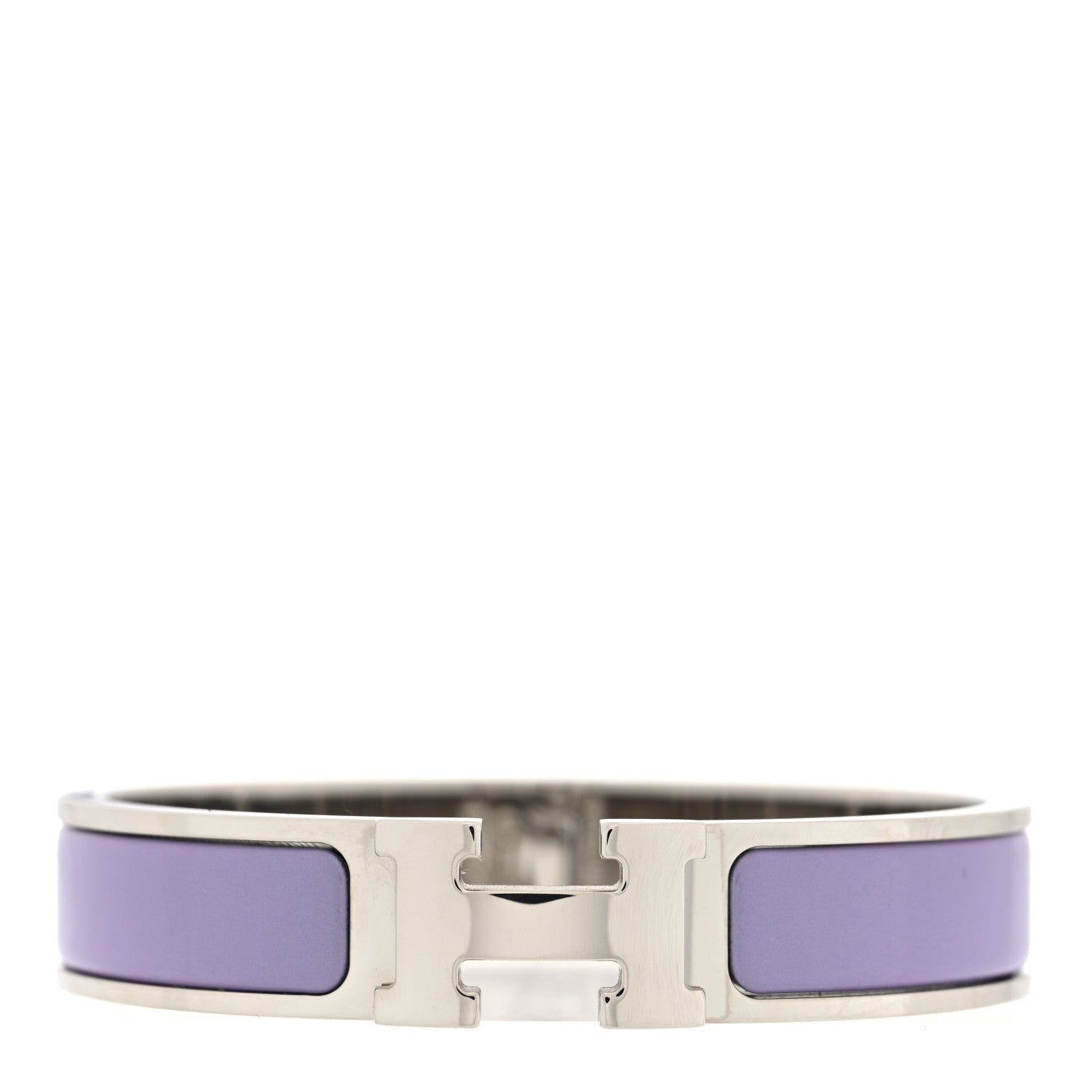 Hermes Enamel Narrow Clic Clac H Bracelet PM Parme 1 of 5