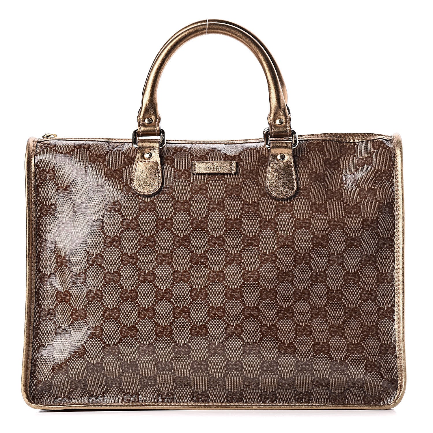 Gucci Crystal Monogram Medium Joy Tote Bag Gold 1 of 12