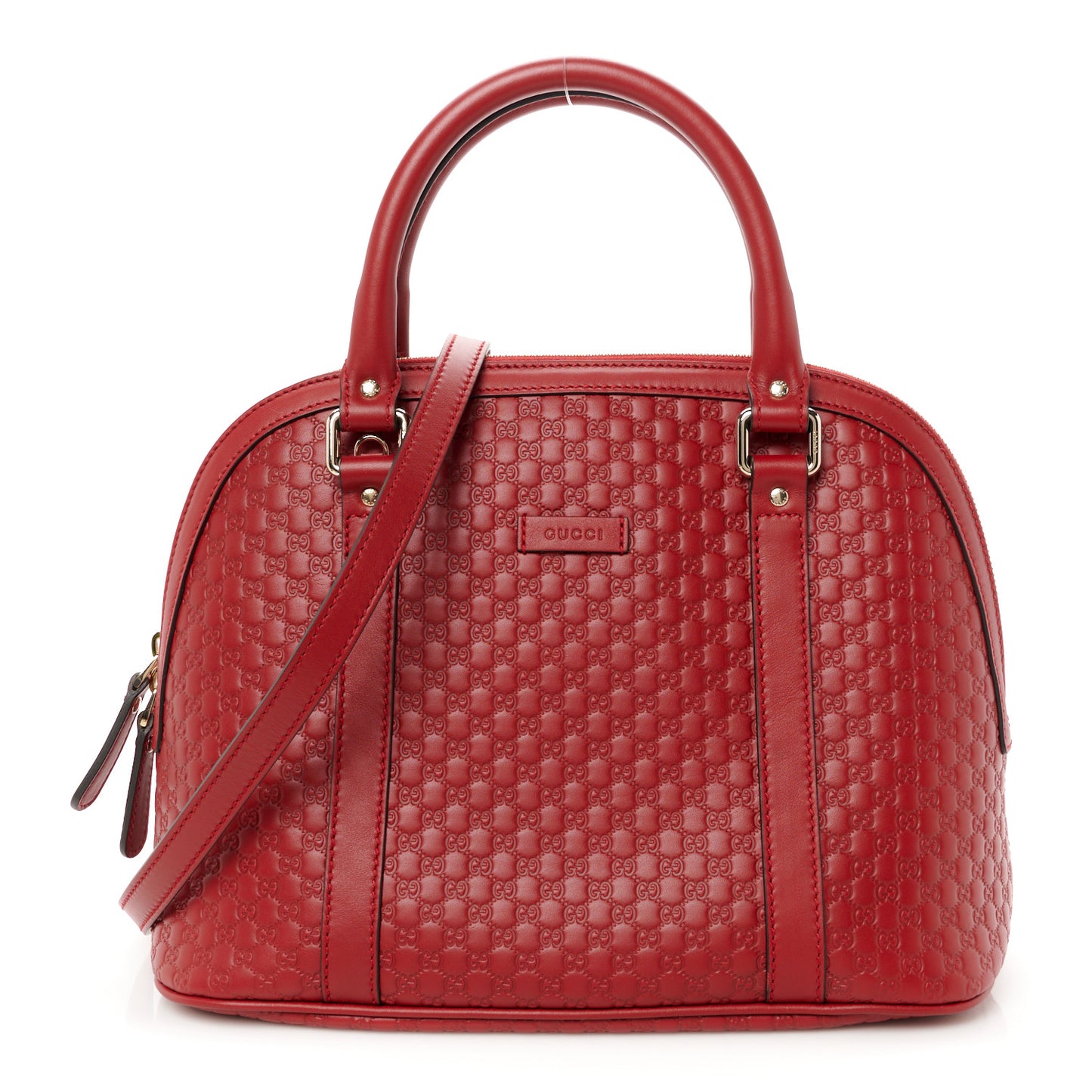 Microguccissima Medium Dome Bag Red
