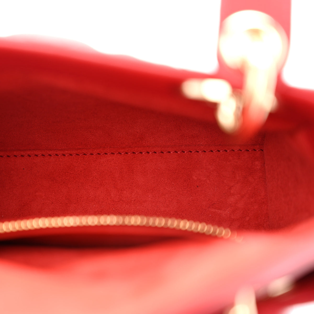 Calfskin Cannage Dioramour Mini Lady Dior Bag Bright Red