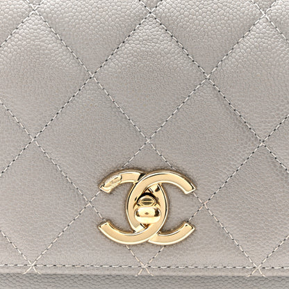 Chanel Caviar Quilted Medium Business Affinity Flap Grey 8 of 10