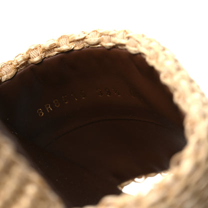 Fendi Raffia Womens FF Sunshine Flatform Slide Sandals 39.5 Beige 10 of 11