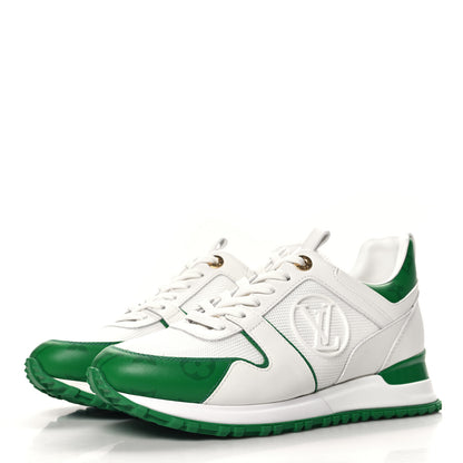 Louis Vuitton Calfskin Monogram Run Away Sneakers 37 White Green 4 of 9