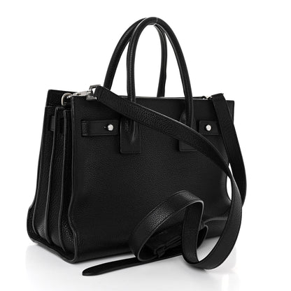 Saint Laurent Grained Calfskin Baby Sac De Jour Souple Black 3 of 9