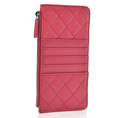 Chanel Caviar Quilted Classic Flat Wallet Pouch Pink 3 of 7