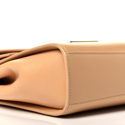 Bottega Veneta Box Calfskin Nappa Clip Bag Almond Gold 9 of 10