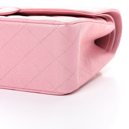 Chanel Iridescent Caviar Quilted Jumbo Double Flap Rose Pink 9 of 10