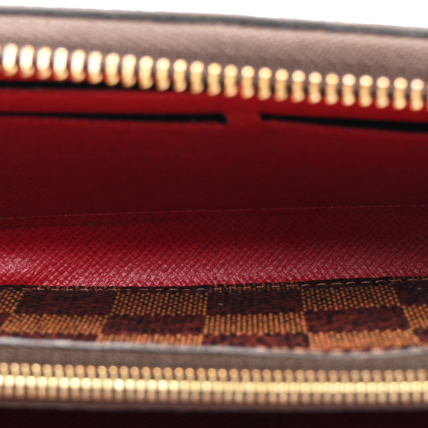 Damier Ebene Clemence Wallet Cherry