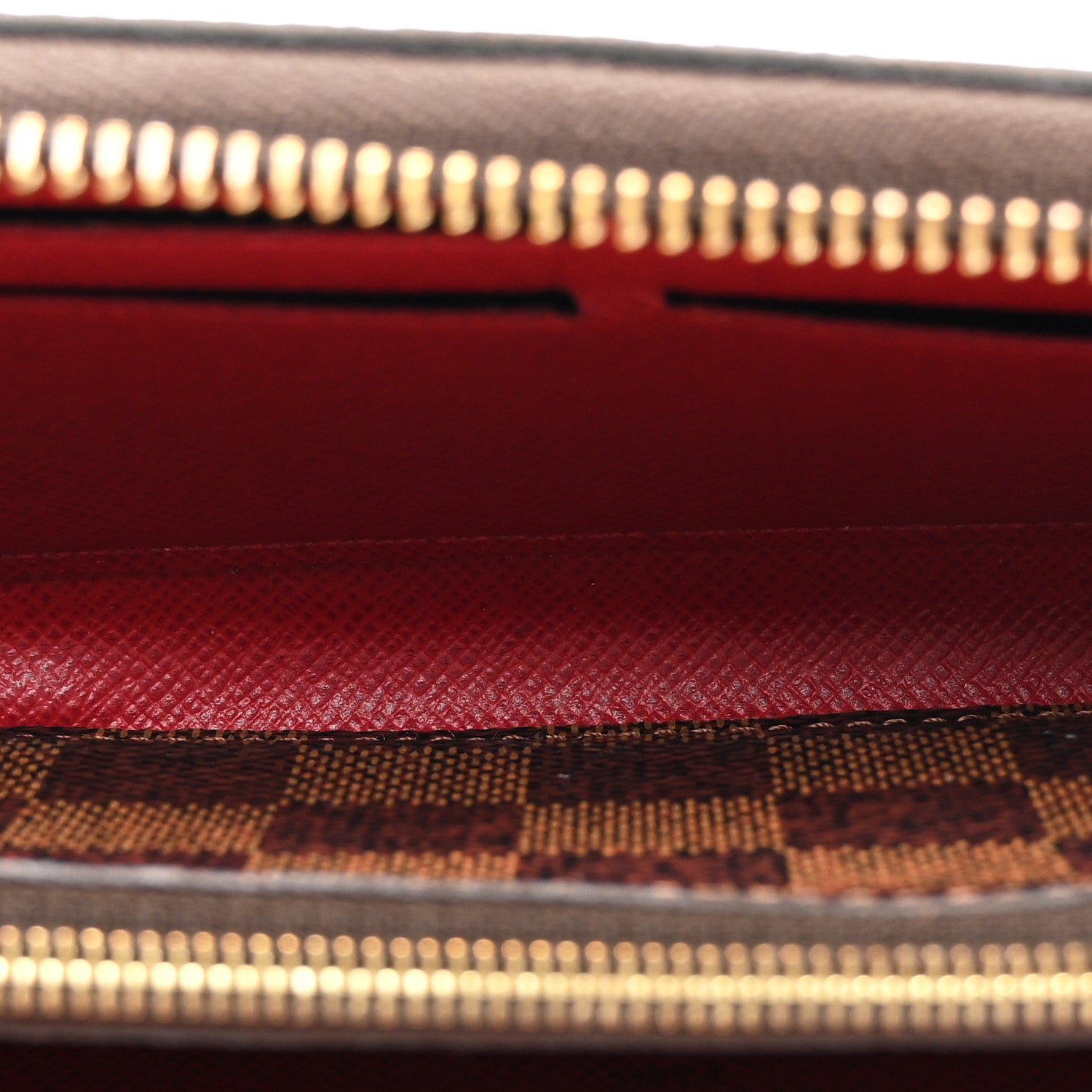 Louis Vuitton Damier Ebene Clemence Wallet Cherry 5 of 11