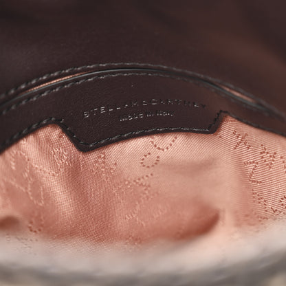 Stella McCartney Crystal Embroidered Jacquard Tiny Falabella Tote Chocolate Cream 6 of 10