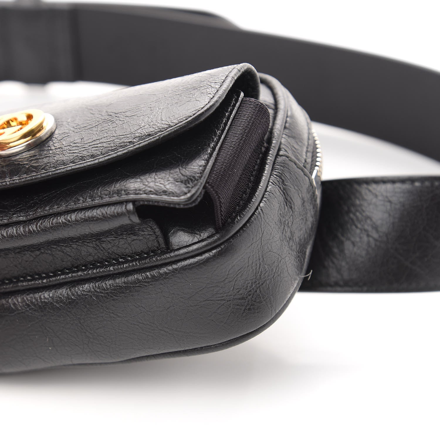 Gucci Fluffy Calfskin Mini Morpheus Belt Bag 90 36 Black 9 of 10