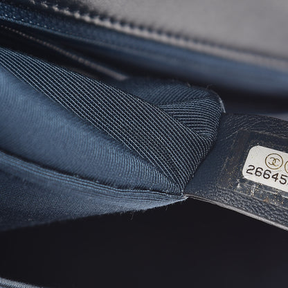 Chanel Lambskin Chevron Medium Single Flap Navy 10 of 10