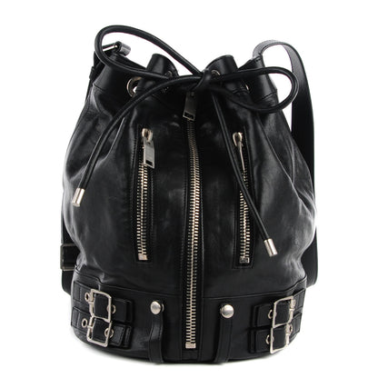 Saint Laurent Calfskin Medium Rider Bucket Bag Black 1 of 7