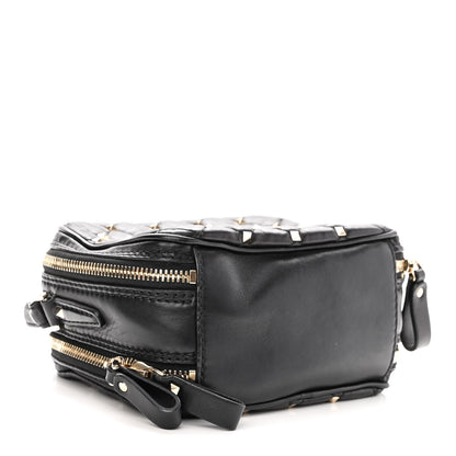 Valentino Garavani Nappa Rockstud Spike Double Zip Camera Crossbody Bag Black 4 of 12