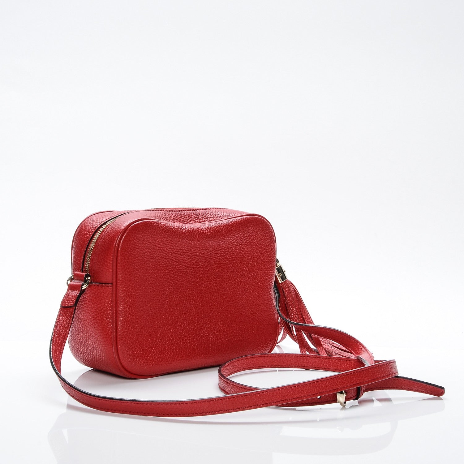 Gucci Pebbled Calfskin Small Soho Disco Bag Tabasco Red 3 of 6