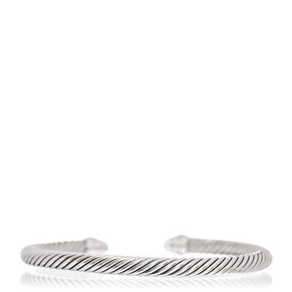 David Yurman Sterling Silver Pave Diamond 5mm Cable Classics Bracelet 3 of 4