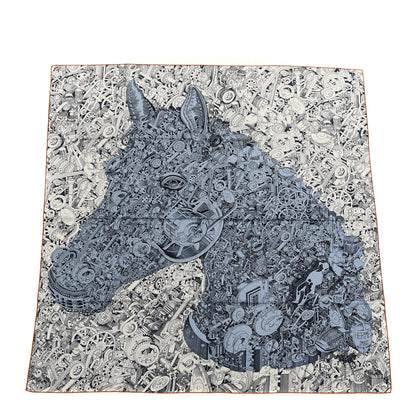 Hermes Cashmere Silk Des Chevaux Sous Le Capot Shawl 140 1 of 5