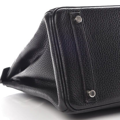 Hermes Taurillon Clemence Birkin 30 Black 36 of 42