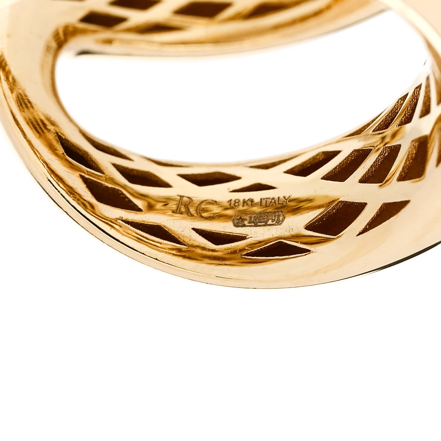 Roberto Coin 18K Yellow Gold Double Band Ring 54 6.75 4 of 5