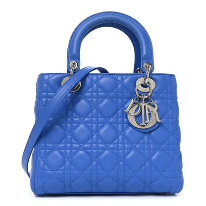 Christian Dior Lambskin Cannage Medium Lady Dior Blue Persan 1 of 10