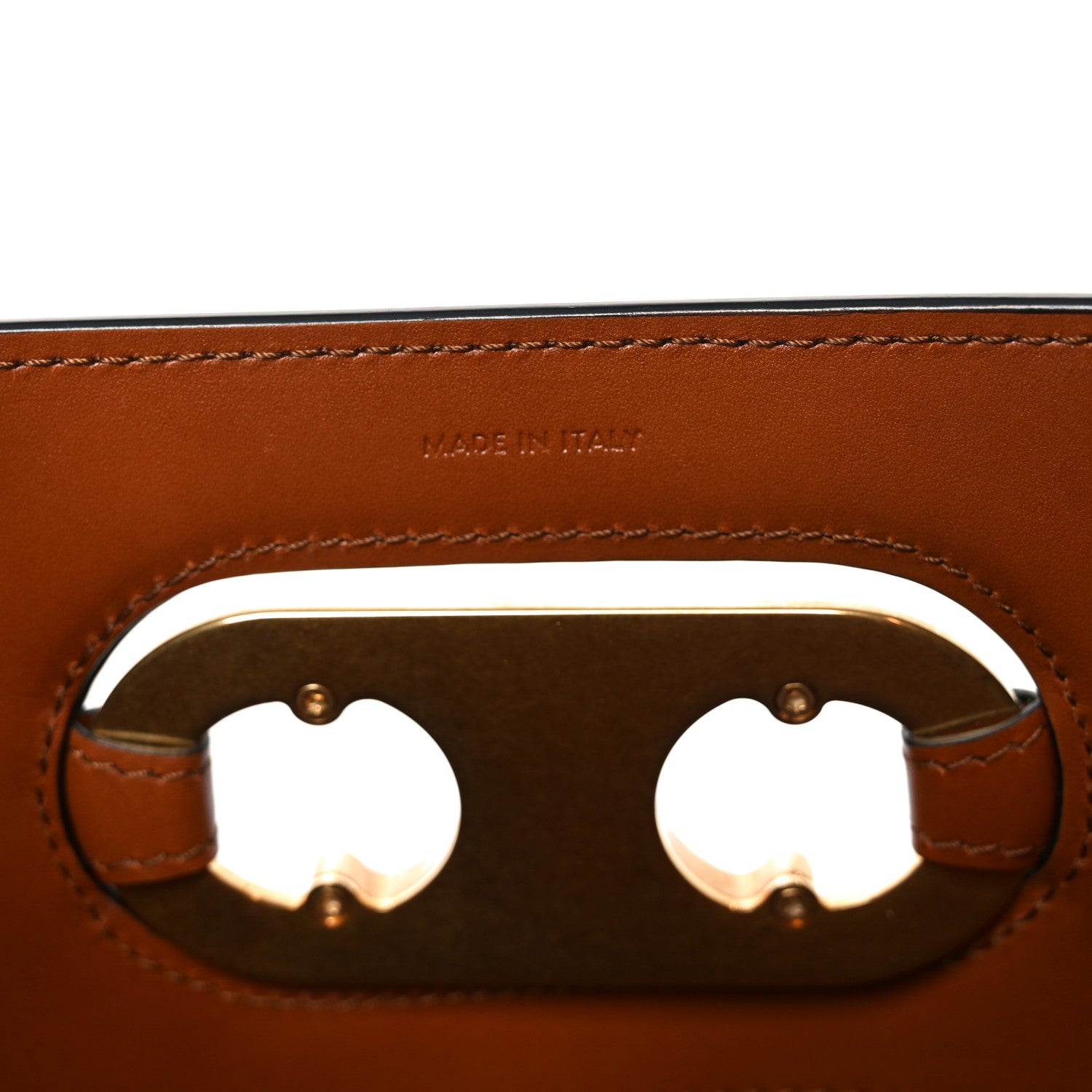 Celine Satinated Calfskin Maillon Triomphe Bucket Bag Tan 7 of 10