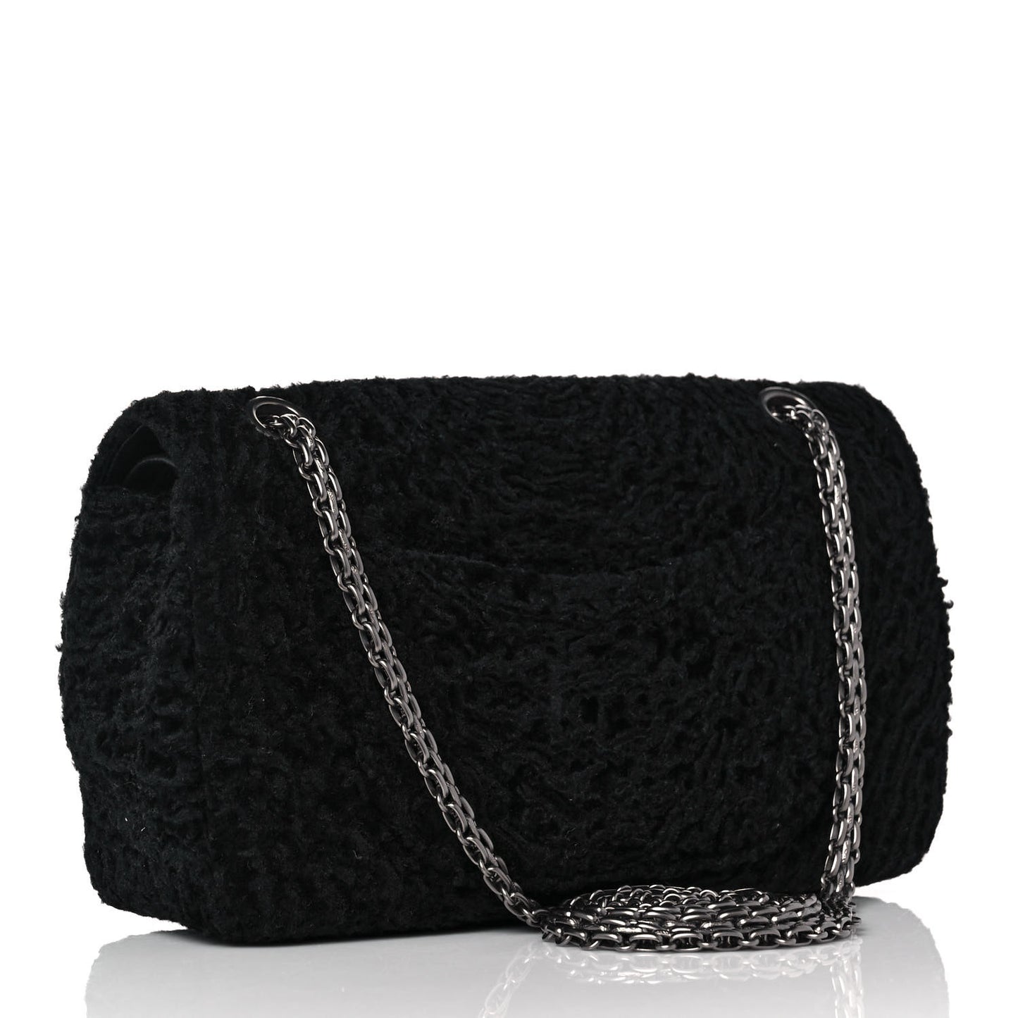 Persian Lamb Fur 2.55 Reissue 227 Flap Bag Black