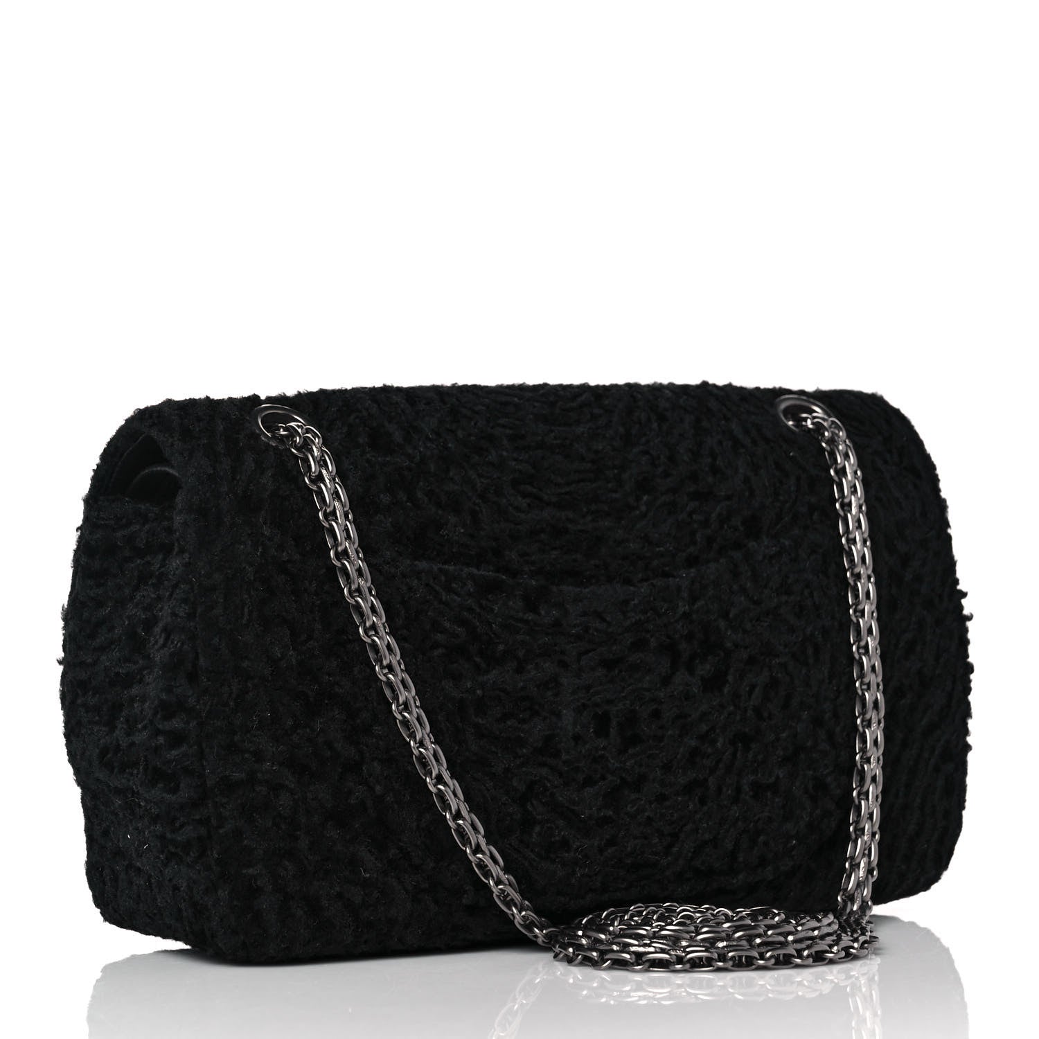 Chanel Persian Lamb Fur 2.55 Reissue 227 Flap Bag Black 2 of 9