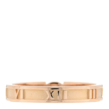 Tiffany 18K Rose Gold Diamond Narrow Atlas Closed Ring 54 6.75 3 of 4