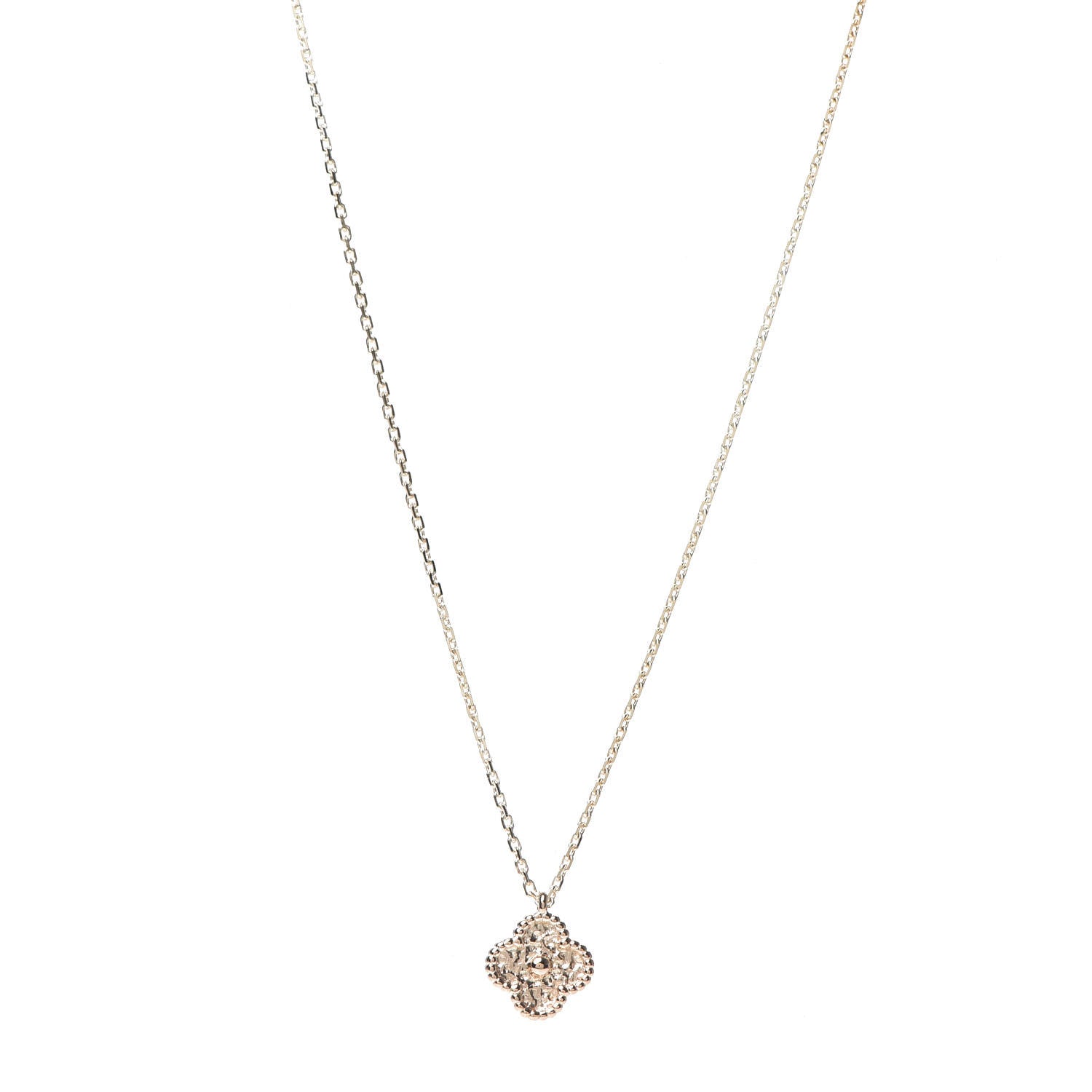 Van Cleef & Arpels 18K Rose Gold Sweet Alhambra Pendant Necklace 1 of 8