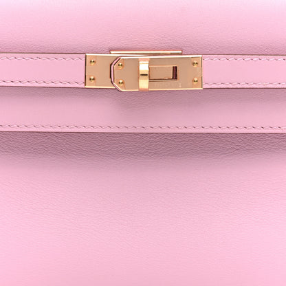 Hermes Swift Kelly Pochette Clutch Mauve Sylvestre 10 of 11