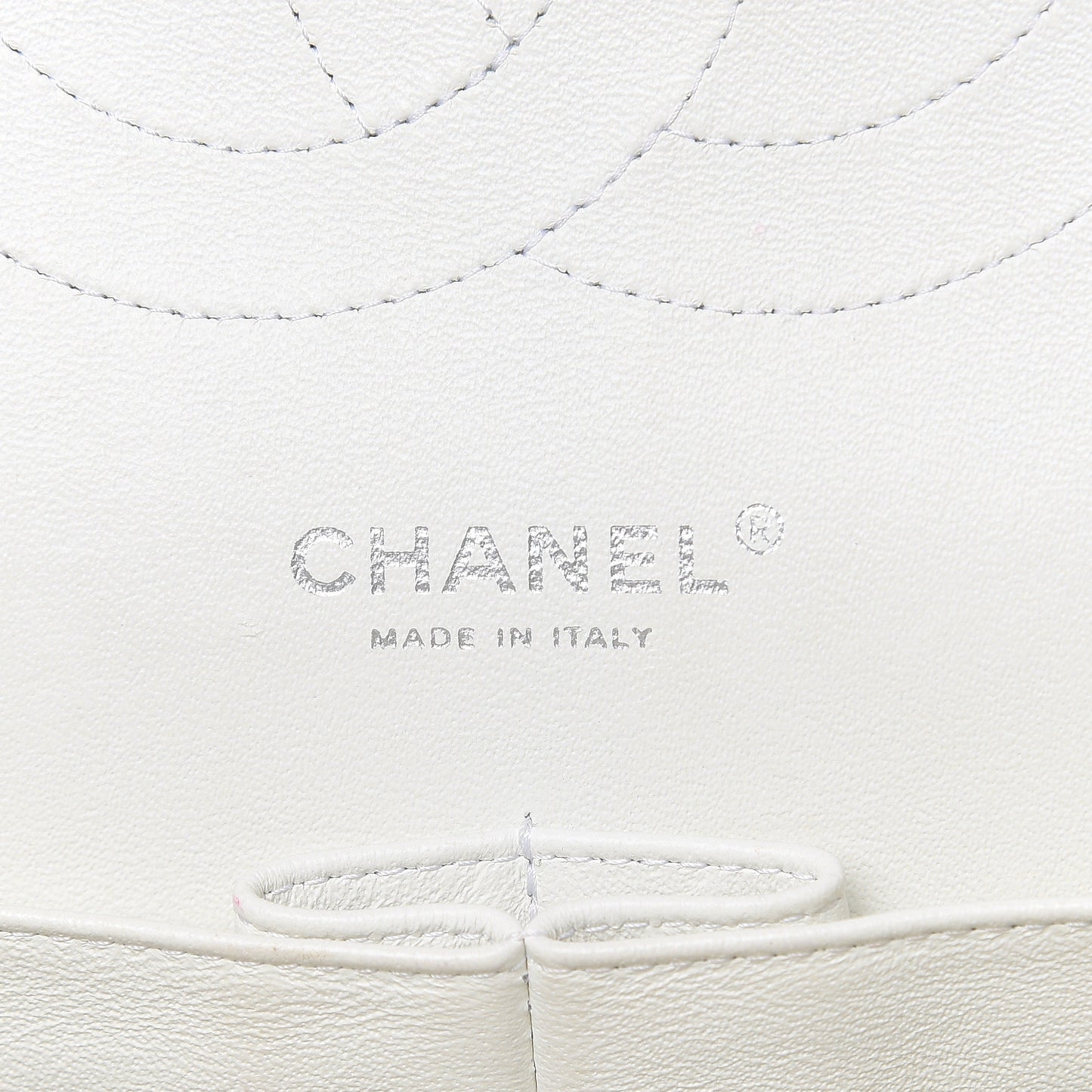 Caviar Quilted Jumbo Double Flap White