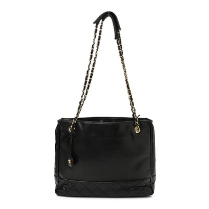 Chanel Lambskin Quilted Shopping Tote Black 1 of 12