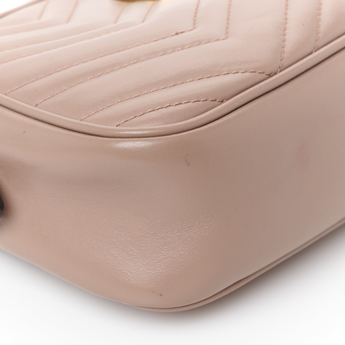 Calfskin Matelasse Small GG Marmont Chain Shoulder Bag Porcelain Rose