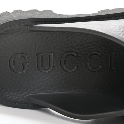 Gucci Rubber GG Monogram Perforated Elea Platform 55mm Lug Sole Sandals 36 Black 8 of 8