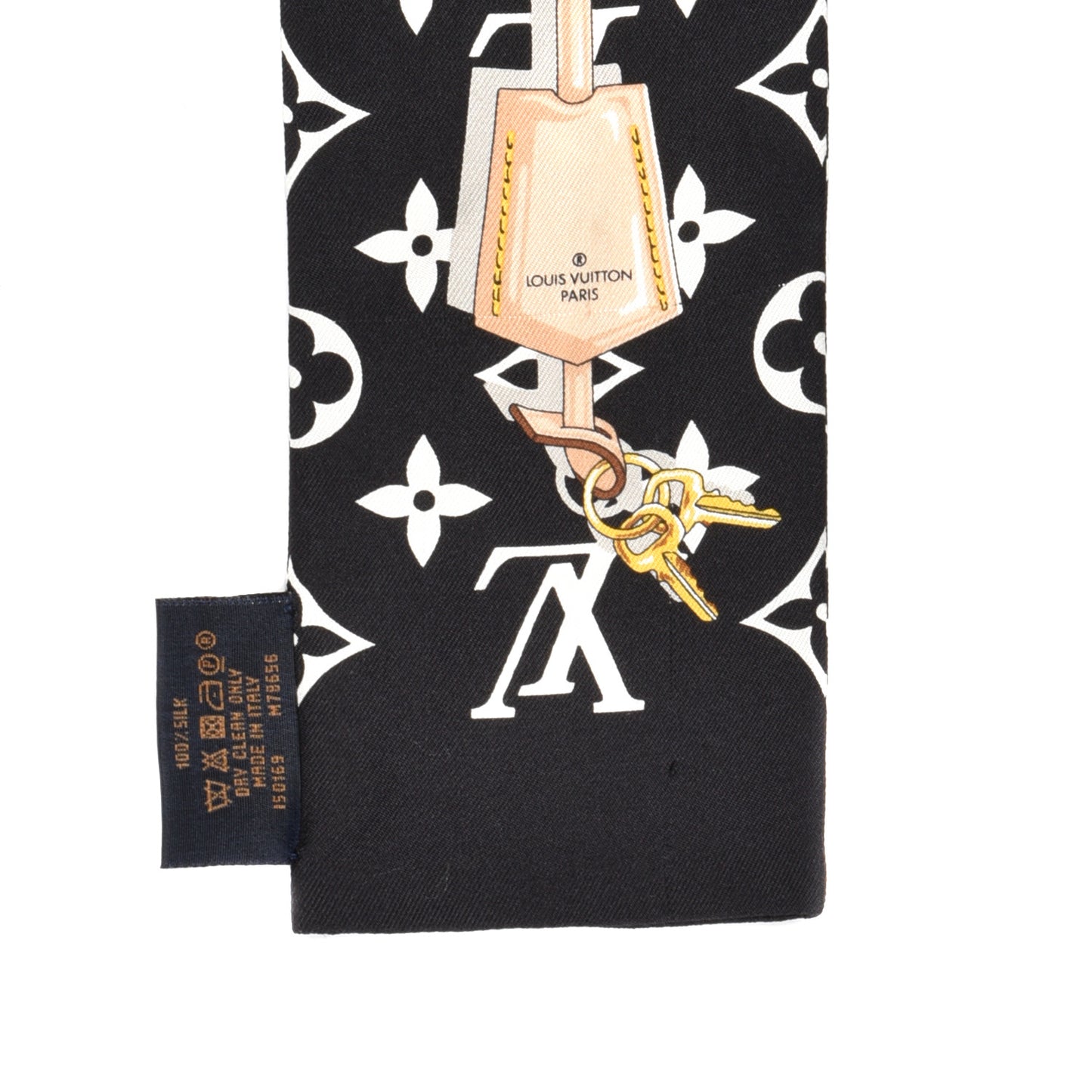 Silk Monogram Confidential Bandeau Black