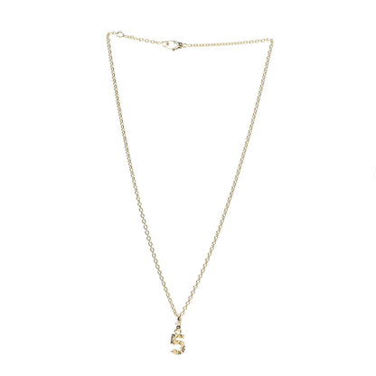 Chanel 18K Yellow Gold Quilted No.5 Charm Pendant Necklace 2 of 5