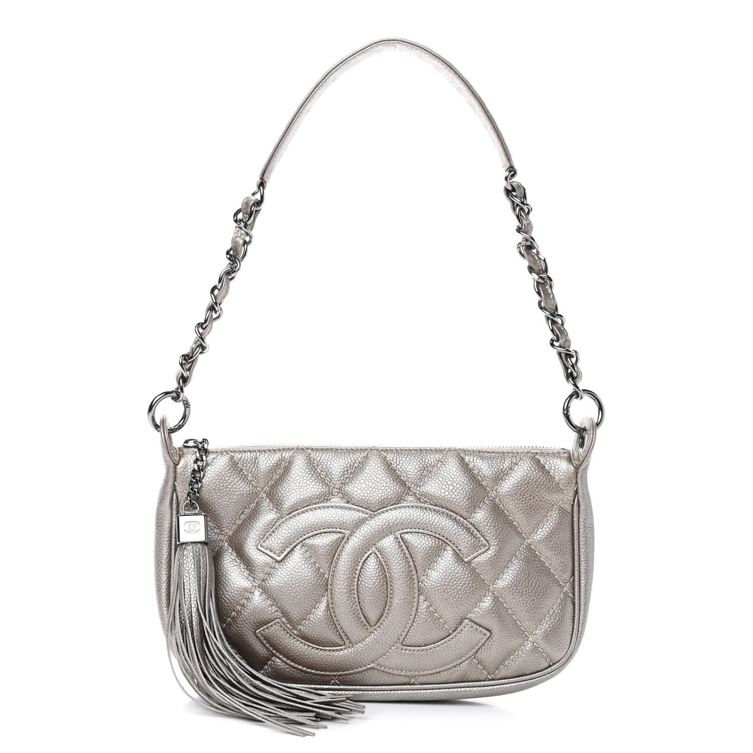 Chanel Metallic Caviar Quilted Timeless CC Shoulder Bag Light Gold 1 of 4