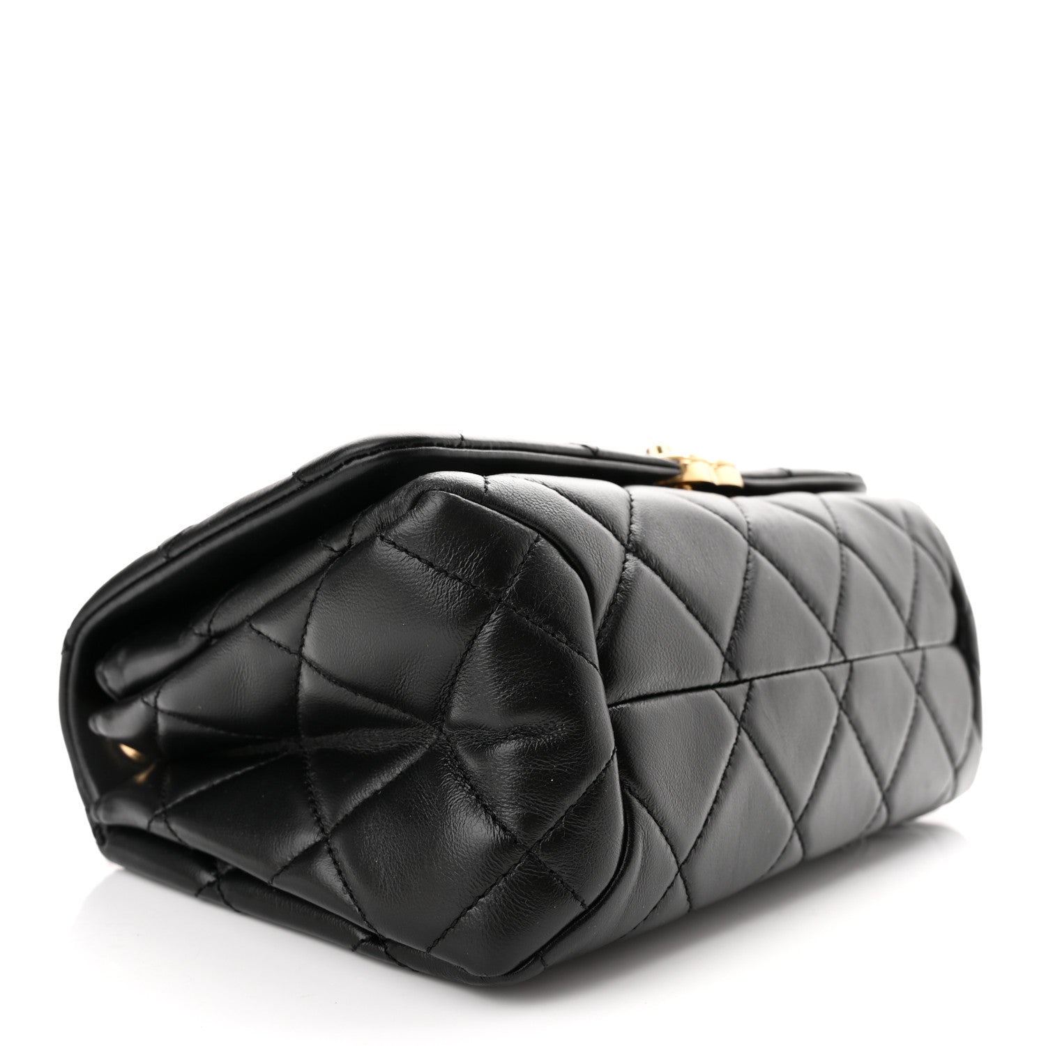Chanel Lambskin Quilted Medium Color Match Flap Black 8 of 11